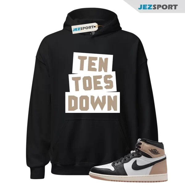 Air Jordan 1 Latte High OG Legend Medium Brown White Sail Black Hoodie Match TTD, Matching Sneaker Hoodie