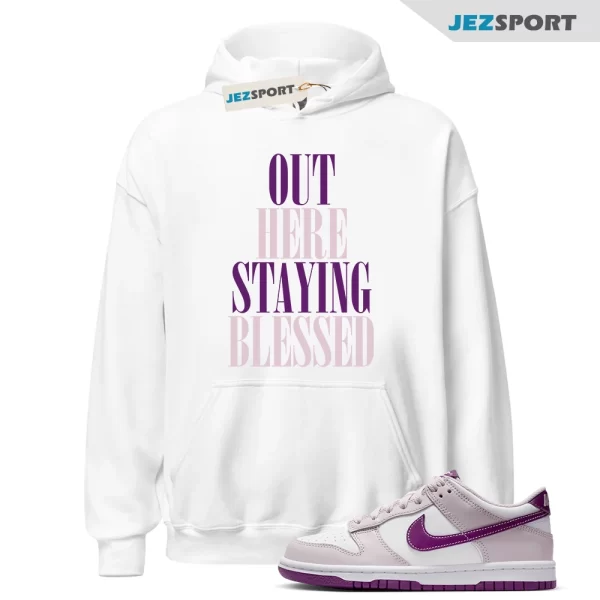 Dunk Platinum Violet Viotech White Low Hoodie Match STAYBLS, Matching Sneaker Hoodie