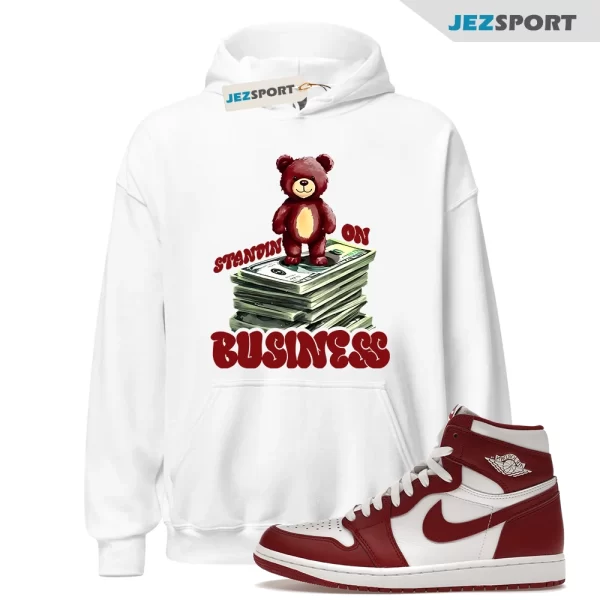 1 Artisanal Team Red Retro High OG White Hoodie Match SB2, DZ5485-160 Matching Sneaker Hoodie