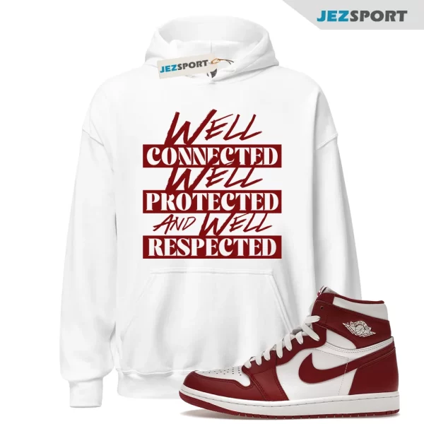 Air Jordan 1 Artisanal Team Red Retro High OG White Hoodie Match WELL, Matching Sneaker Hoodie