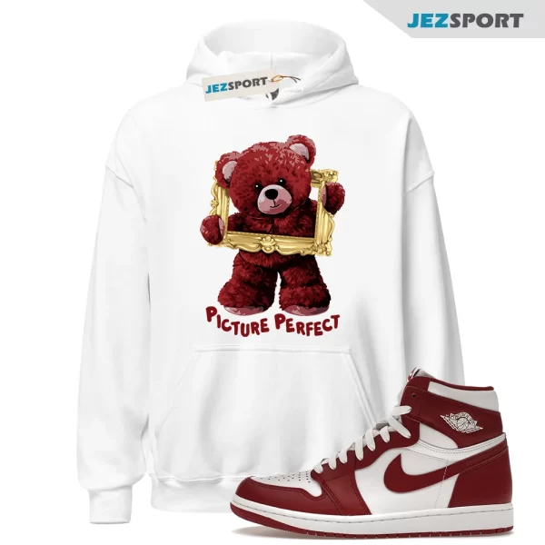 Air Jordan 1 Artisanal Team Red Retro High OG White Hoodie Match PIC, Matching Sneaker Hoodie