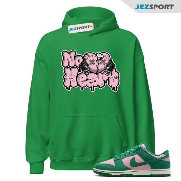 Dunk Low Pink Malachite Medium Soft Sail Match Hoodie, No Heart Matching Sneaker Hoodie