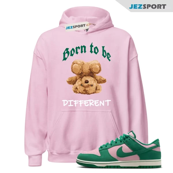 BORN DIFF Medium Soft Pink Malachite Dunk Low Retro Match Hoodie, Matching Sneaker Hoodie