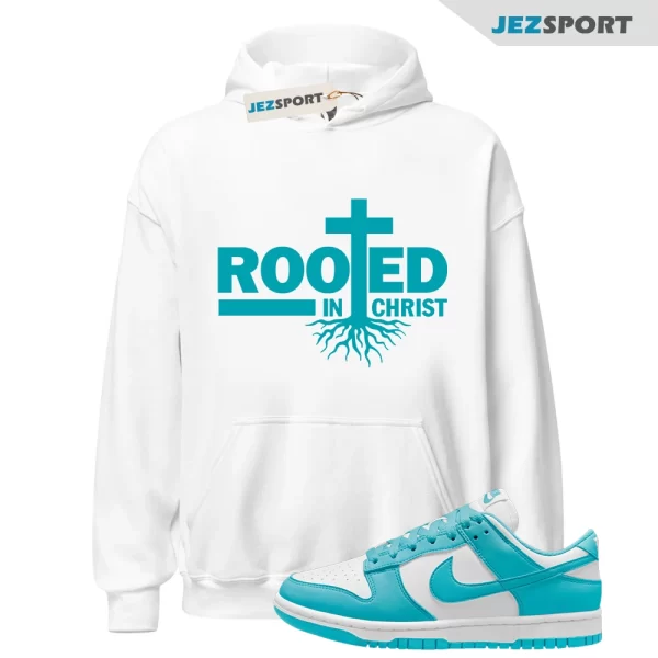 ROOTED Hoodie To Match Wmns Dunk Low Dusty Cactus White Next Nature, Matching Sneaker Hoodie