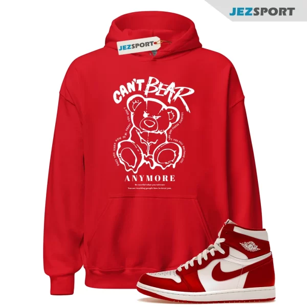 CAN’T Air J 1 Artisanal Team Red OG Retro High White 2024 AJ 1 Hoodie Match Sneaker, Matching Sneaker Hoodie