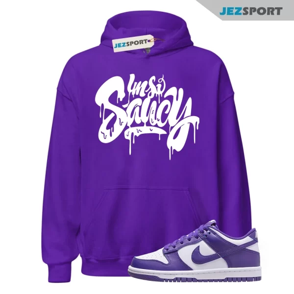 SAUCY Hoodie to Match Retro Dunk Low White Concord Gs, Matching Sneaker Hoodie