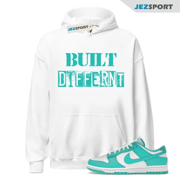 BUILTDIFF Dunk Low Clear Jade White Hoodie Match Sneaker, Matching Sneaker Hoodie