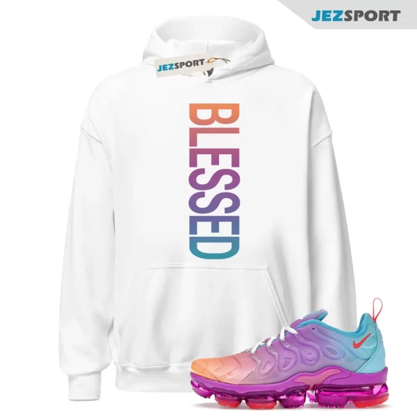 BLESSD Hoodie To Match N VaporMax Plus Multi Gradient Fuchsia Dream Bright Crimson Wmns Multicolor, Matching Sneaker Hoodie