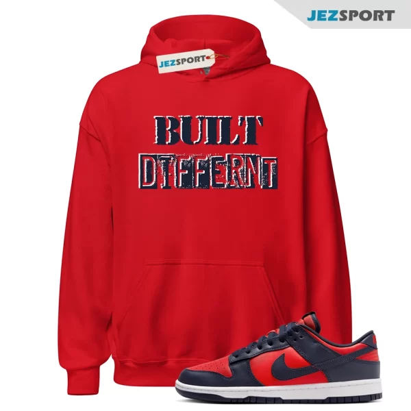 BD Hoodie Match Dunk Low University Red Obsidian White Retro SE COJP, Matching Sneaker Hoodie