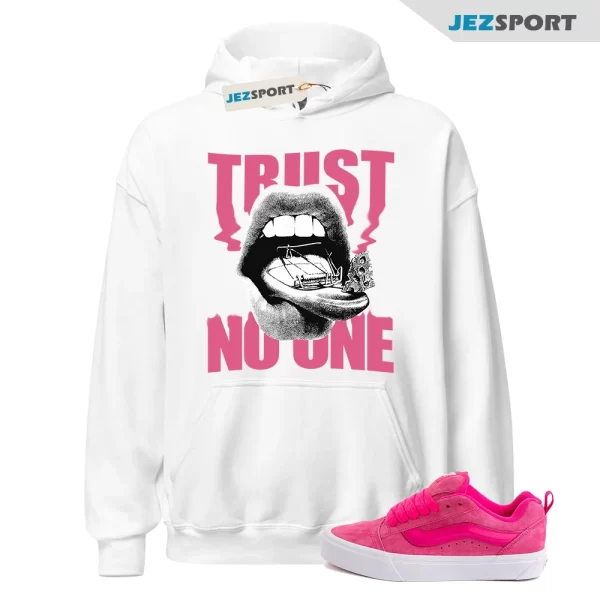 Hoodie to Match Vans Skool Pink Sneaker Trust No One Sneaker Tee, VN0009QCYU2 Matching Sneaker Hoodie