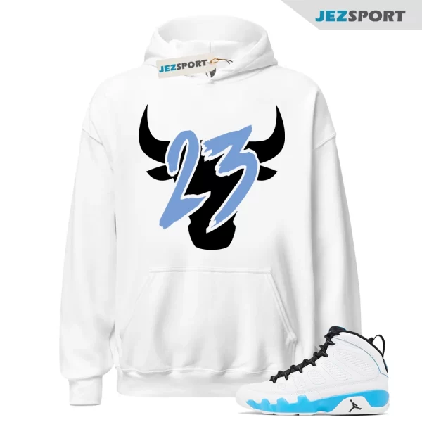 Hoodie To Match Jordan 9 Powder Blue Shoes Toro Sneaker Tees, FQ8992-101 Matching Sneaker Hoodie