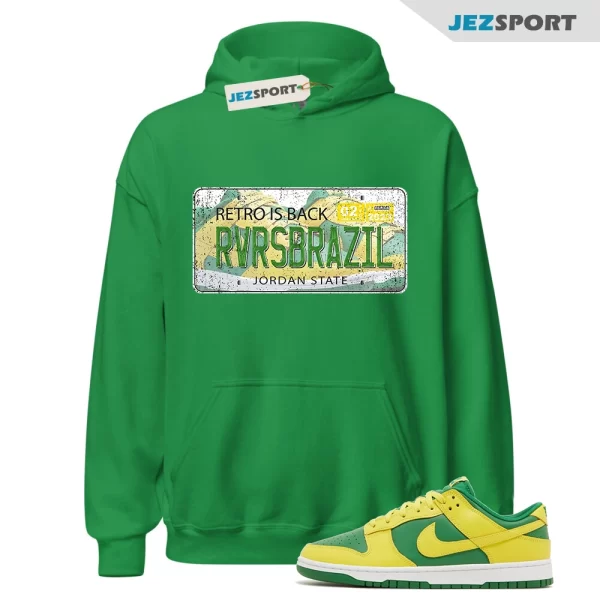 Sneaker Plate Unisex Crew Neck Sneaker Matching Hoodie To Match Dunks Reverse Brazil, Matching Sneaker Hoodie