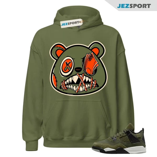 Jordan 4 Craft Olive 4s Hoodie to Match CELADON MONEY TALKS BAWS, Matching Sneaker Hoodie