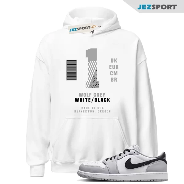 Sneaker Label Hoodie to Match Jordan 1 Low OG Barons, CZ0790-110 Matching Sneaker Hoodie