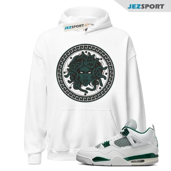 Jordan 4 Oxidized Green Hoodie Medusa Graphic, Matching Sneaker Hoodie, FQ8138 103