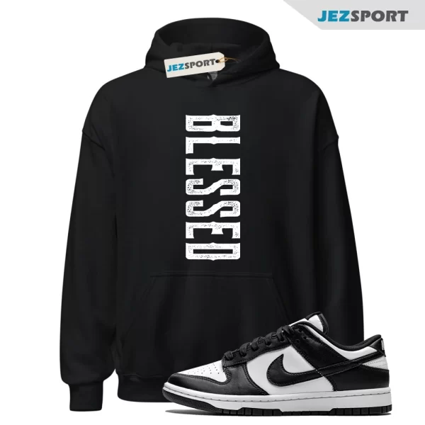 Blessed Hoodie to Match Dunk Low White Black Panda, Matching Sneaker Hoodie