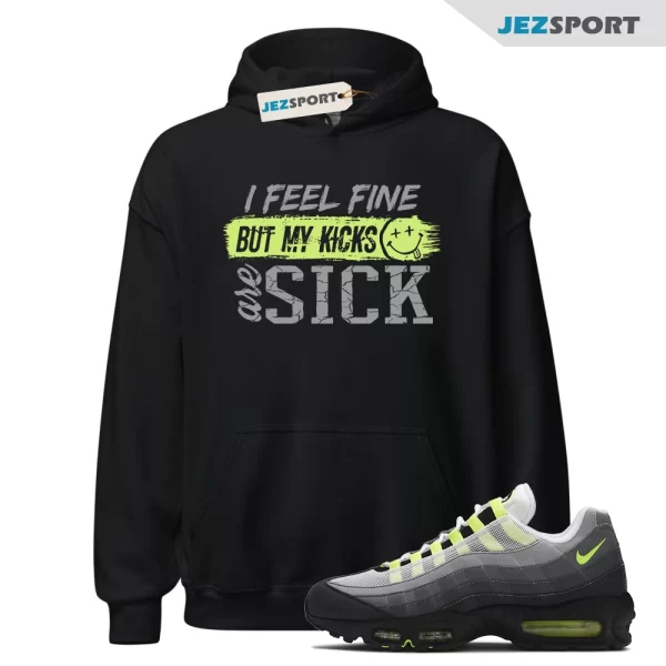 Air Max 95 OG Neon Yellow Matching Hoodie, Matching Sneaker Hoodie