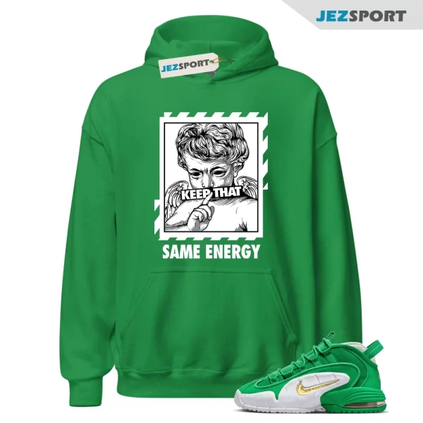 ENERGY Hoodie for Air Max Penny Stadium Green White Mystic Metallic Gold Lucky, Matching Sneaker Hoodie