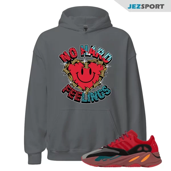 No Hard Feelngs Hoodie to Match Yeezy Boost 700 Hi-Res Red Matching Sneaker Hoodie