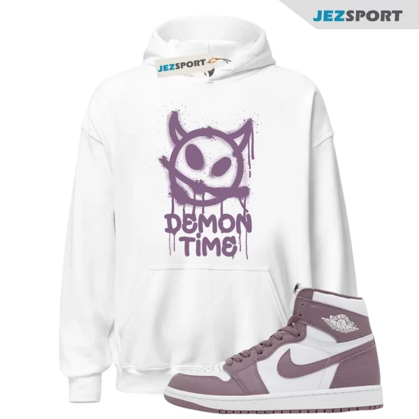 1 High OG Mauve Sky J White Hoodie to Match Sneakers DTIME, Matching Sneaker Hoodie, DZ5485 105