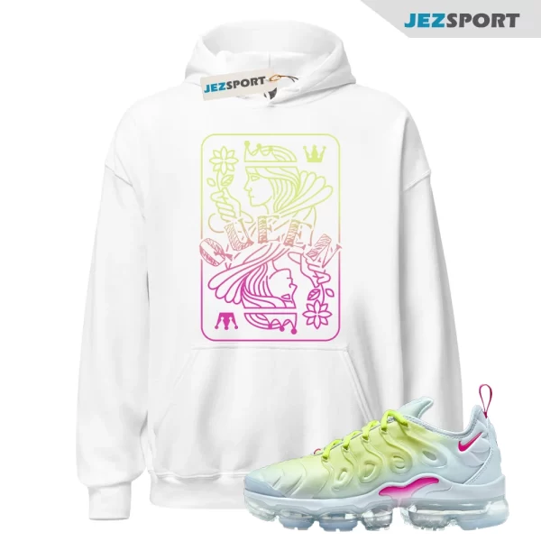 VaporMax Plus Hoodie Blue Tint Light Lemon Twist Fireberry 1 To Match QUEEN, Matching Sneaker Hoodie, FQ8882 423