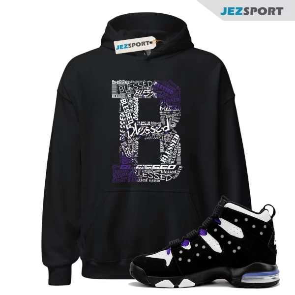 Air Max CB ’94 OG Black Pure Purple Court Varsity 1 2023 Hoodie to Match BLESSED, Matching Sneaker Hoodie