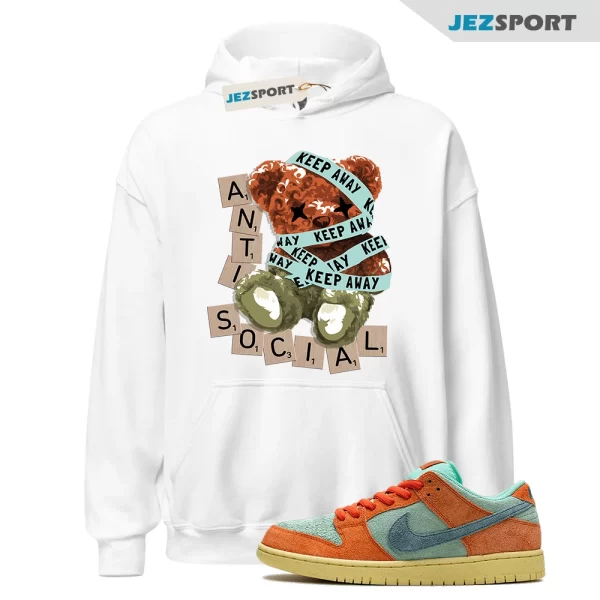 ANTI Hoodie to Match SB Dunk Low Orange Emerald Rise Noise Aqua Lemon Chiffon 1, Matching Sneaker Hoodie, DV5429 800