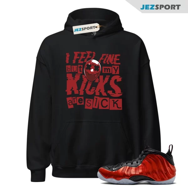 SICK Hoodie to Match Air Foamposite One Metallic Red 2023 Varsity Foams, Matching Sneaker Hoodie