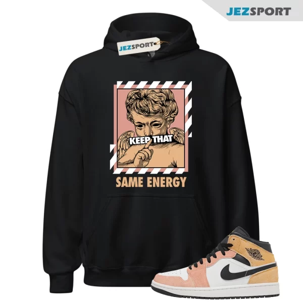 ENERGY Hoodie to Match 1 Mid Sundial Sunburst Magic Ember White Black Flight, Matching Sneaker Hoodie