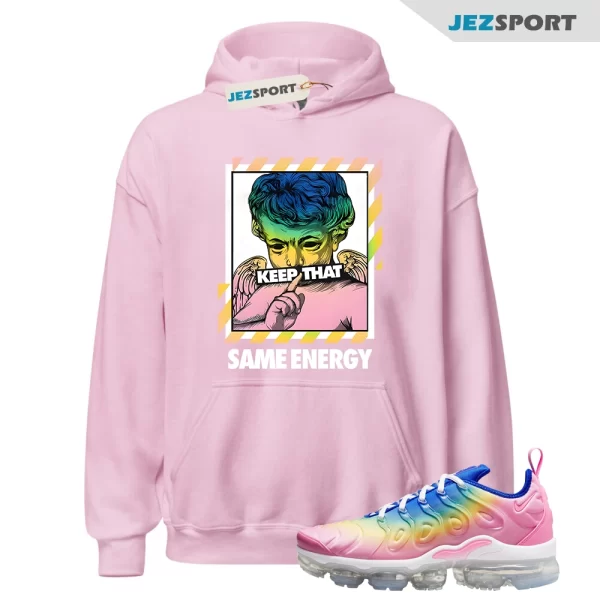 ENERGY Hoodie to Match Air VaporMax Plus Rainbow Pink Spell Citron Pulse Spring, Matching Sneaker Hoodie