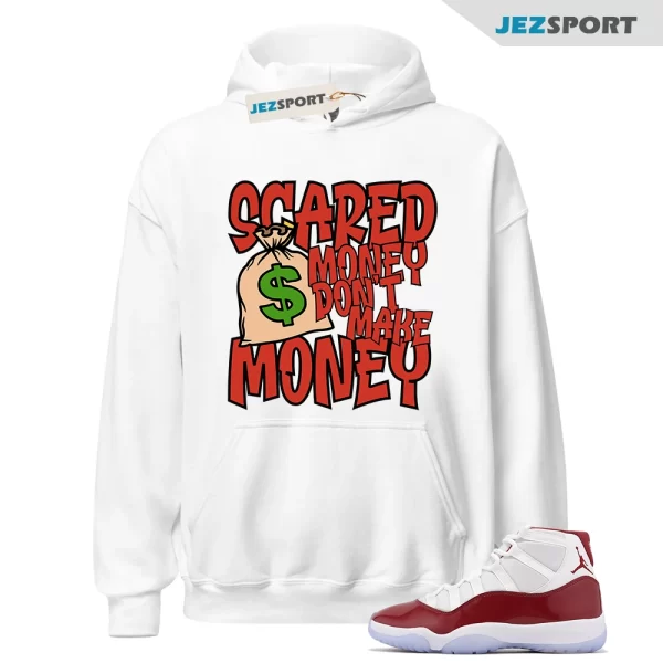 Scared Money Retro Air Jordan 11 Cherry Red Sneaker Match Hoodie, CT8012-116 Matching Sneaker Hoodie