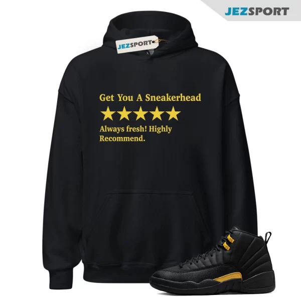 Get You A Sneakerhead Retro Air Jordan 12 Black Taxi Sneaker Match Hoodie, CT8013-071 Matching Sneaker Hoodie