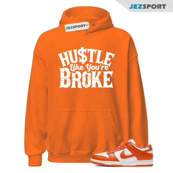 BROKE Hoodie to match Dunk Low SP Syracuse University Orange Blaze White Retro, CU1726-101 Matching Sneaker Hoodie