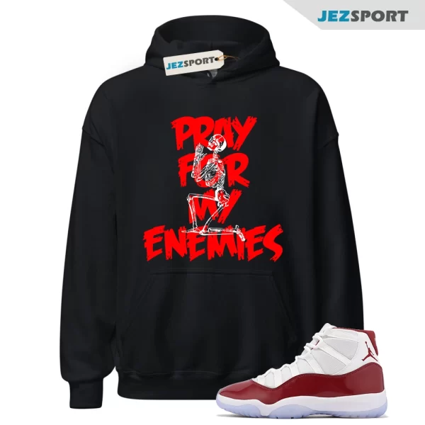 Hoodie To Match Jordan 11 Cherry Varsity Red, Enemies Air Sneaker Tees, Matching Sneaker Hoodie