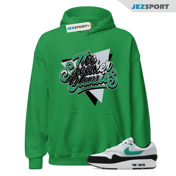 Sneaker Classic Hoodie Green to Match Air Max 1 Stadium Green, FN6952-100 Matching Sneaker Hoodie