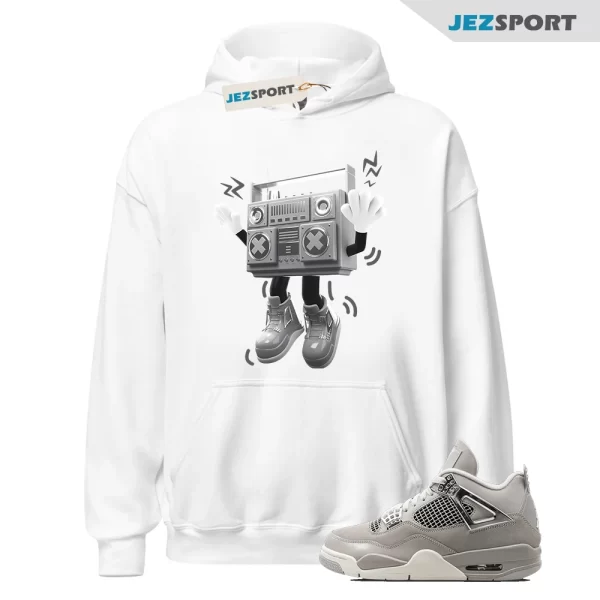 90s Radio Boy Sneaker Hoodie Clothing, Hoodie To Match 4s Retro Frozen Moments Matching Sneaker Hoodie