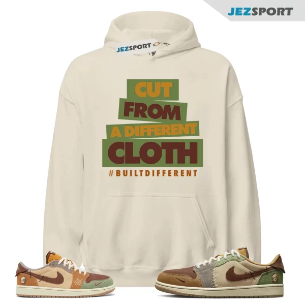 CLOTH Hoodie to match 1 Low OG Zion Williamson Voodoo Flax Muslin Fauna Brown Oil, Matching Sneaker Hoodie