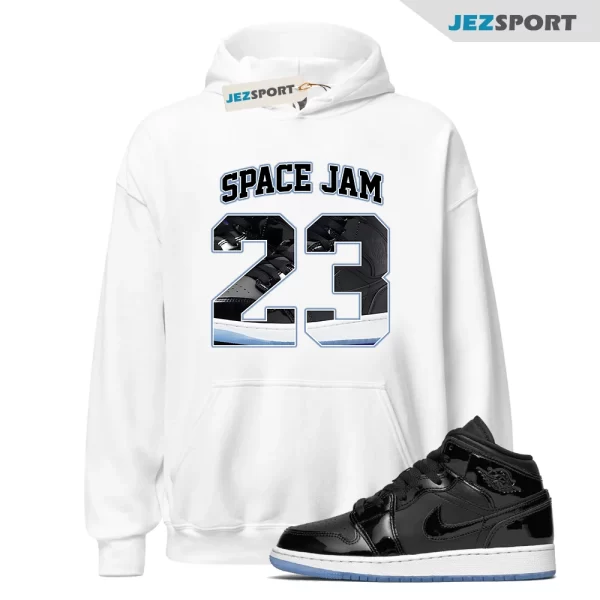 Number 23 CM1 Name Hoodie Match Jordan 1 Mid Space Jam, Matching Sneaker Hoodie