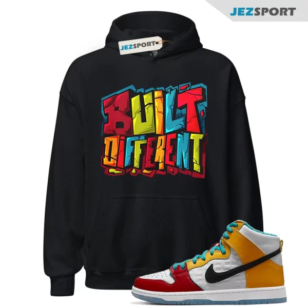 Built Different Hoodie Match SB Dunk FroSkate High Pro All Love, Matching Sneaker Hoodie