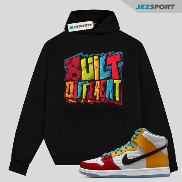 Built Different Hoodie Match SB Dunk FroSkate High Pro All Love, Matching Sneaker Hoodie