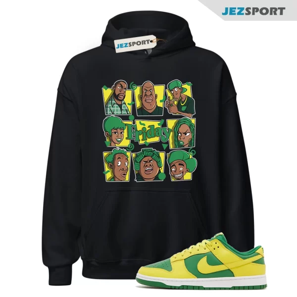 Friday 90s Cartoon Hoodie Match Dunk Low Reverse Brazil, Matching Sneaker Hoodie