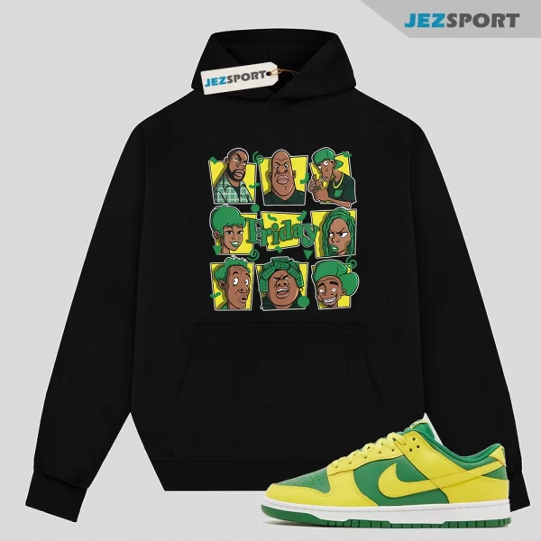 Friday 90s Cartoon Hoodie Match Dunk Low Reverse Brazil, Matching Sneaker Hoodie