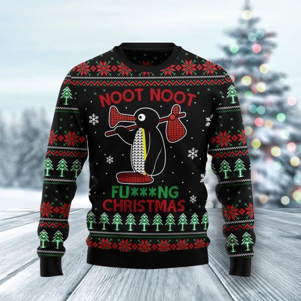 Noot Noot Penguin Ugly Christmas Sweater For Men & Women Christmas Gift Sweater Jezsport.com