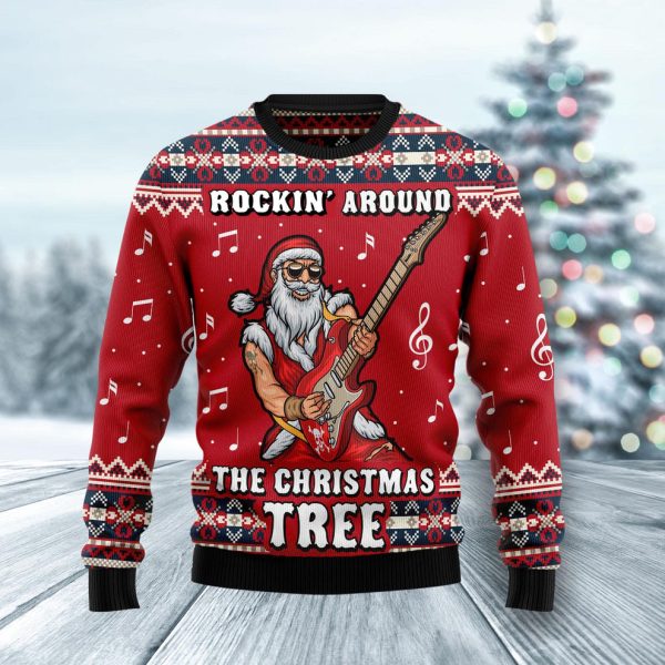 Rockin' Around the Christmas Tree Ugly Christmas Sweater, Christmas Gift Jezsport.com