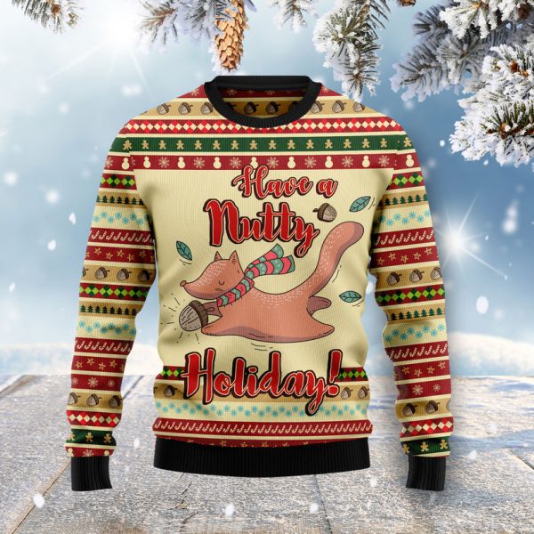 Have A Nutty Holiday Ugly Christmas Sweater Jezsport.com