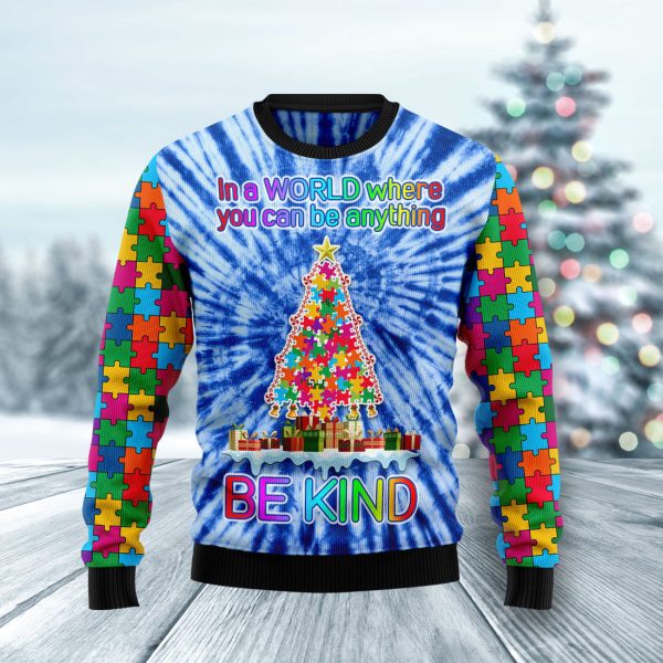 Autism Christmas Tree Ugly Christmas Sweater Jezsport.com