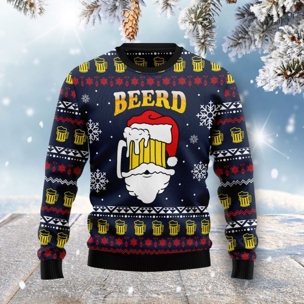 Santa Beerd Ugly Christmas Sweater, Christmas Gift Jezsport.com