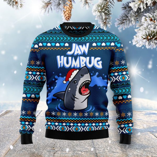 Jaw Humbug Ugly Christmas Sweater Jezsport.com