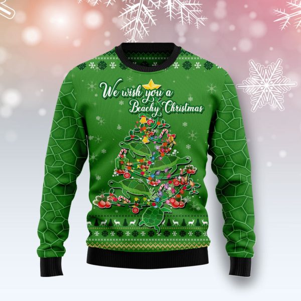 Turtle Christmas Tree Ugly Christmas Sweater, Christmas Gift Jezsport.com