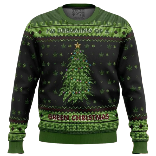 I'm Dreaming Of A Green Ugly Christmas Sweater For Men & Women Christmas Gift Sweater Jezsport.com